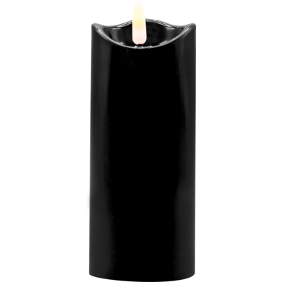 Świeca LED ciepły biały 15 cm Ø 5 cm czarny CORTINA POLAND