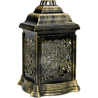 Znicz Kapliczka ażurowa z kwiatem KAT 207 KW ZŁ 14,5 x 26 cm złoty