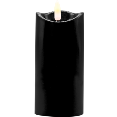 Świeca LED ciepły biały 12,5 cm Ø 5 cm czarny CORTINA POLAND