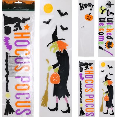 Naklejki na okno żelowe halloween mix