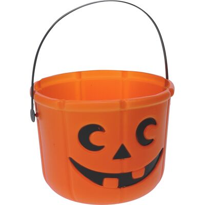 Wiadro halloween pomarańczowe 14 cm