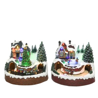 Scenka LED na baterie 2 rodzaje 18,5 x 19,5 x 16,5 cm