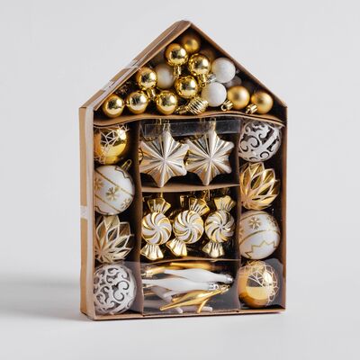 Bombki Festive House komplet 73 szt.złoty
