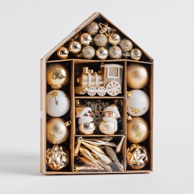Bombki Festive House komplet 70 szt.złoty