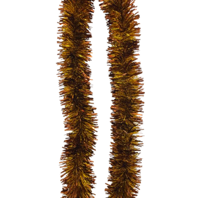 Łańcuch brązowo-złoty błyszczący grubo/cienkocięty 8 x 300 cm