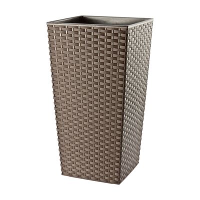 Doniczka FINEZJA RATTAN 19 cm mokka