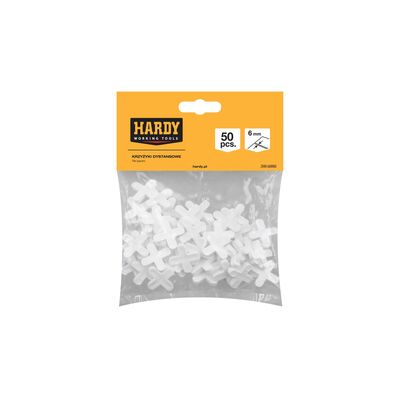 Krzyżyki dystansowe do glazury 6 mm 50 sztuk Hardy