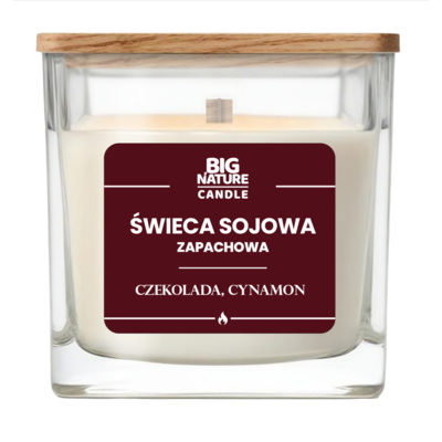 Świeca sojowa zapachowa Czekolada i Cynamon 220 g