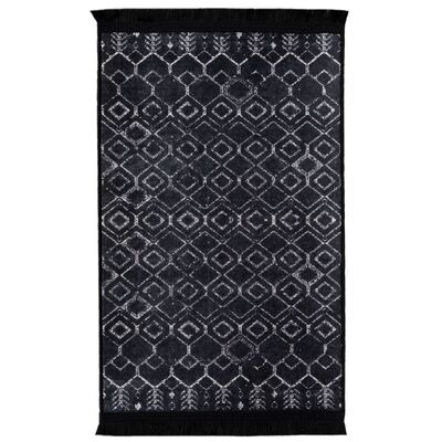 Dywan drukowany Mesh petra 80 x 140 cm czarny