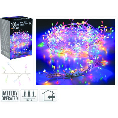 Łańcuch świetlny 100 cm Multi Cluster wielokolorowy