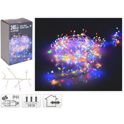 Łańcuch świetlny 240 cm Multi Cluster wielokolorowy