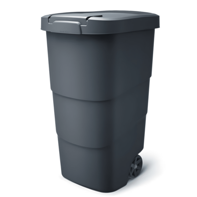 Kosz ogrodowy Wheeler 110 L - antracytowy
