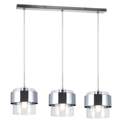 Lampa wisząca QUAN 3 płomienna chrom 3xE27 40 W
