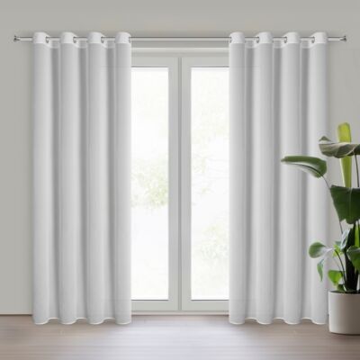 Firana gotowa Ariadna na przelotkach 140 x 250 cm biały