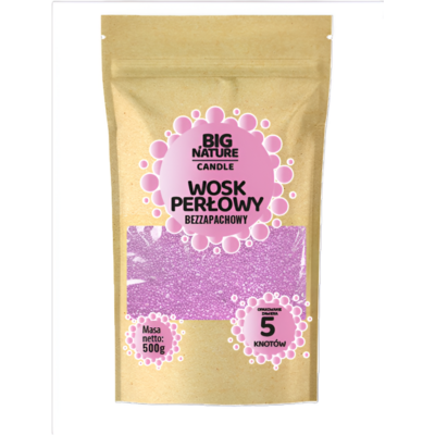 Wosk perłowy bezzapachowy - różowy 500g