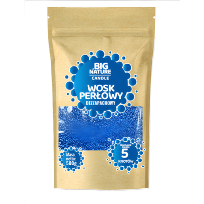 Wosk perłowy bezzapachowy - niebieski 500g