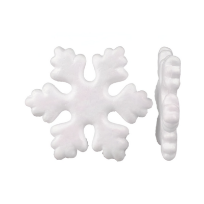 Zestaw 2 śnieżynek styropianowych 14,6 cm biały