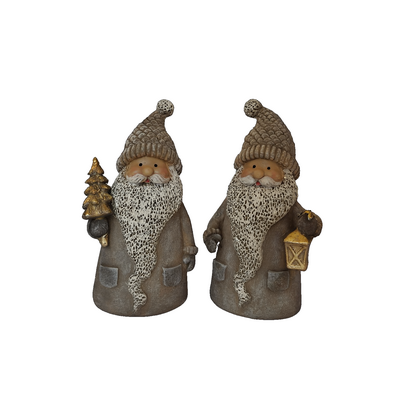 Figurka ceramiczna mikołaj 9 x 6,7 x 16,5 cm beżowa