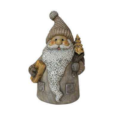 Figurka ceramiczna mikołaj 12 x 9,2 x 20,8 cm beżowa