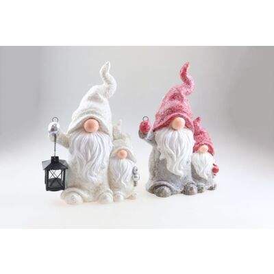 Figurka dekoracyjna skrzat 27 x 15,5 x 41 cm biało-czerwony