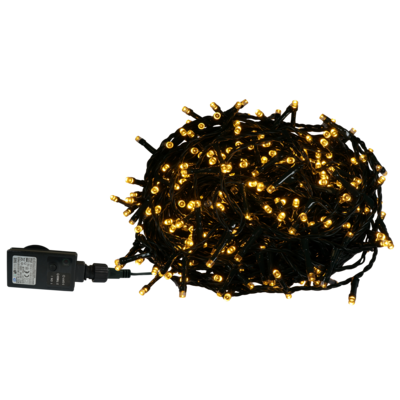 Lampki 400 LED zewnętrzne na transformator ciepły biały