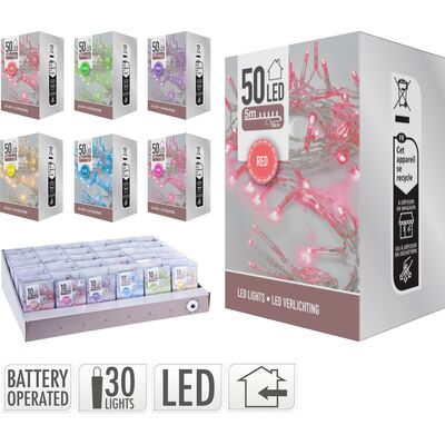 Lampki wewnętrzne 50 LED mix kolorów