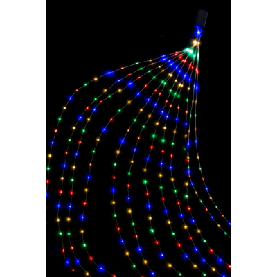 Kurtyna choinkowa 408 LED multikolor 180 cm