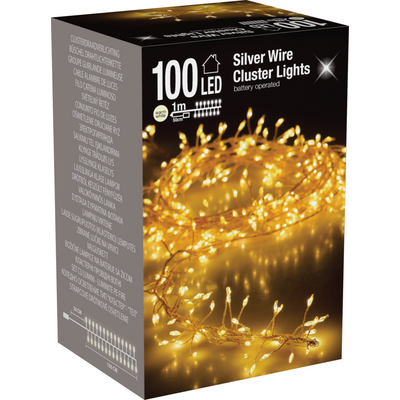 Lampki na choinkę 100 LED ciepły biały