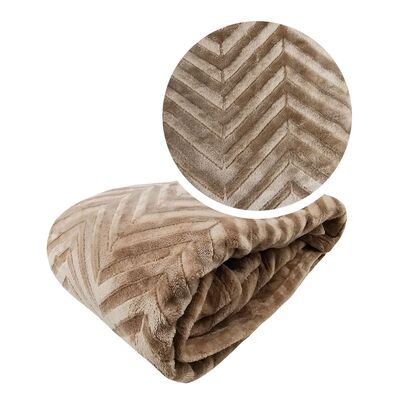 Koc Costa 150 x 200 cm ciemny beżowy