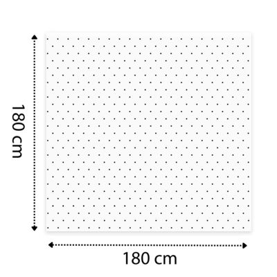 Zasłonka prysznicowa Dot 180 x 180 biały