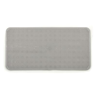 Mata łazienkowa 76 x 38 cm prostokątna ciemnoszara