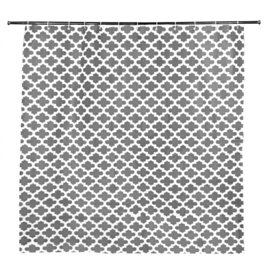 Zasłonka prysznicowa Morocco 180 x 180 biało-szara