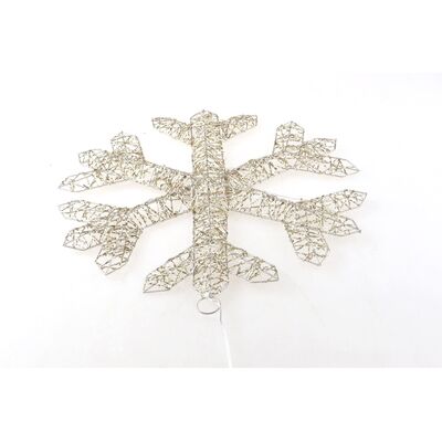 Dekoracja śnieżynka 30 LED 39 x 3 x 39 cm złoty