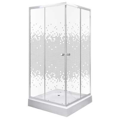 Kabina natryskowa Pixel SQ 90 WH z brodzikiem Kerra