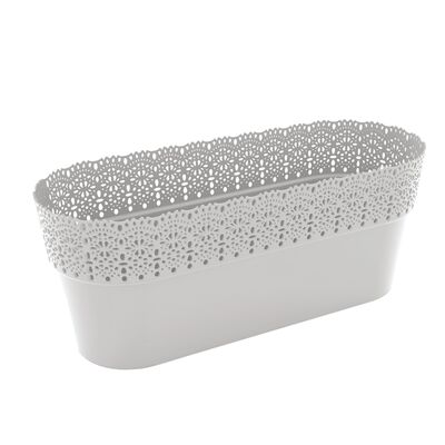 Osłonka BELLA owalna 30 cm jasnoszary