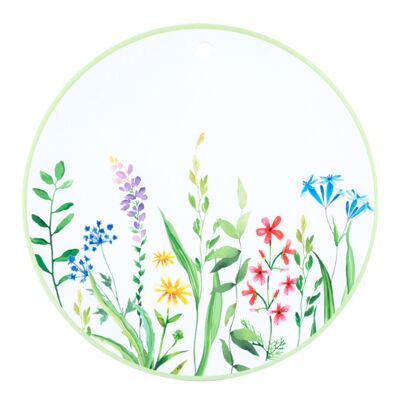 Deska ceramiczna Przebudzenie natury okrągła 20 cm biały