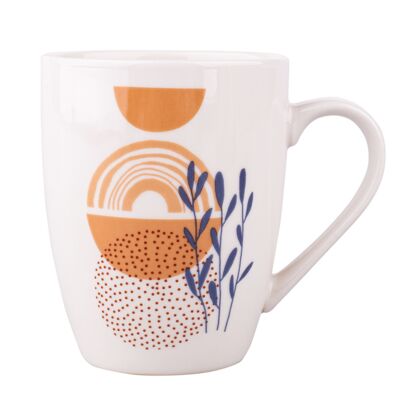 Kubek baryłka porcelanowy 300 ml dekoracja biały