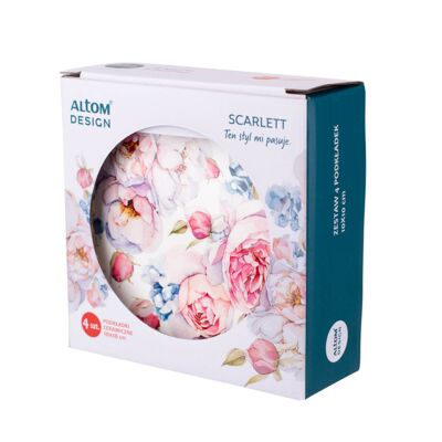 Zestaw 4 podstawek ceramicznych Scarlett 10 x 10 cm ALTOM