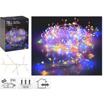 Łańcuch świetlny 720 LED Multi Cluster wielokolorowy