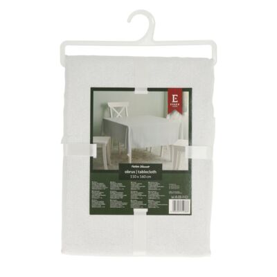 Obrus żakardowy Festive Shimmer 160 x 110 cm biały