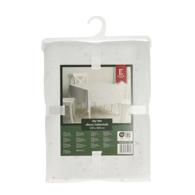 Obrus Shiny Flakes 150 x 300 cm biały