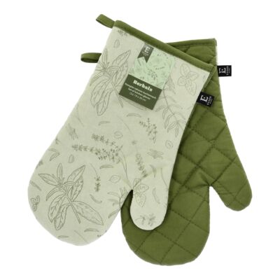 Rękawice kuchenne Herbals zielony