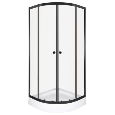 Kabina natryskowa z brodzikiem Ariana 80 BL czarna Kerra