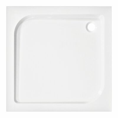 Brodzik akrylowy Victor Plus 80 x 80 cm kwadratowy biały Kerra