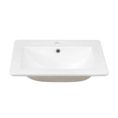 Umywalka wpuszczana KR-530 54 x 46 cm biała Kerra