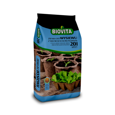Ziemia do wysiewu z włóknem kokosowym 20 l a`120 Biovita