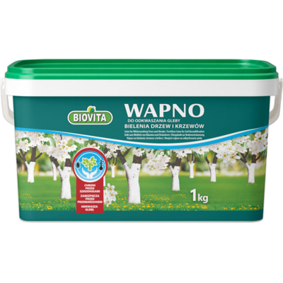 Wapno do bielenia i odkwaszania gleby wiaderko 1 kg a`240 Biovita