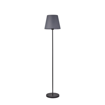 Lampa nocna Artemis 150 cm szary abażur czarna podstawa