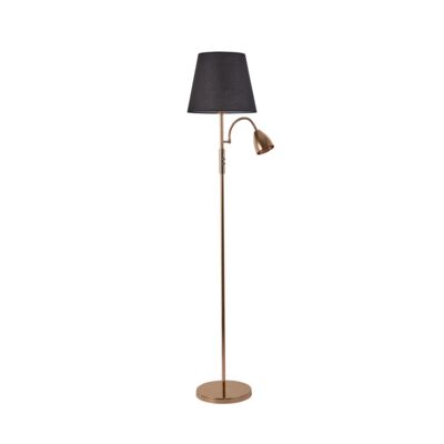Lampa nocna Artemis Plus 150 cm złota podstawa szary abażur
