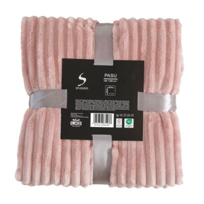 Koc PASU rozmiar 150 x 200 cm różowy